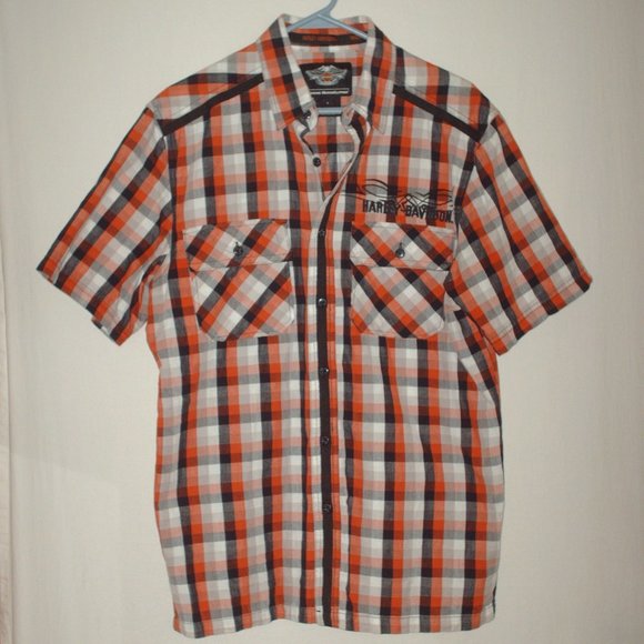 Harley-Davidson Other - Harley-Davidson Motorcycles plaid dress shirt